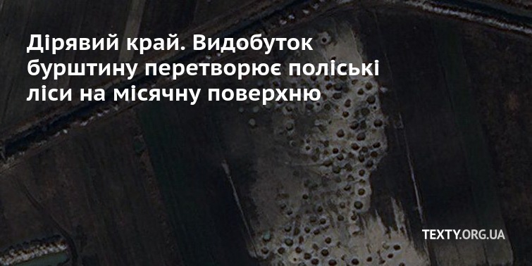 Дірявий край. Видобуток бурштину перетворює поліські ліси на місячну поверхню