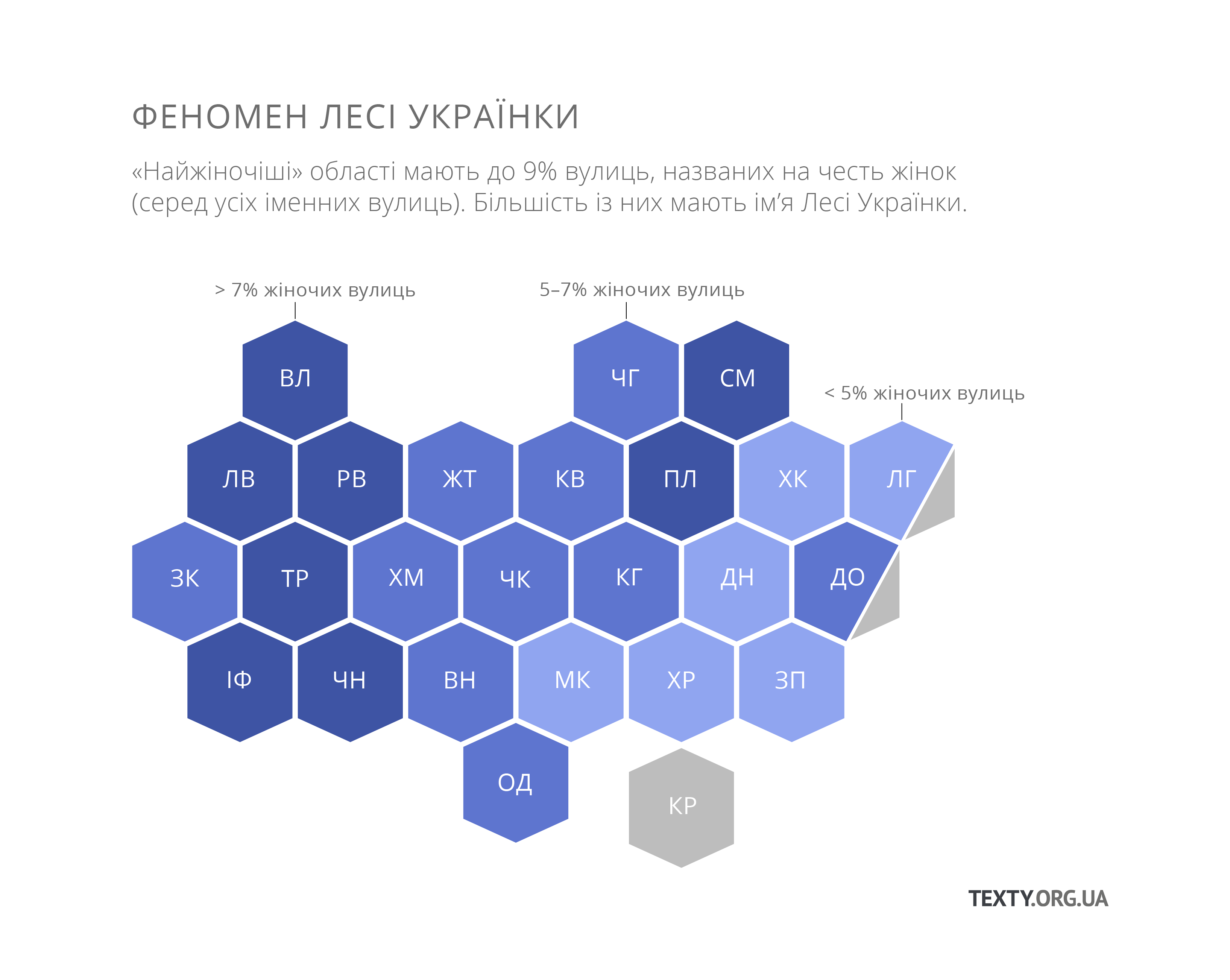 Жіночі вулиці на карті України