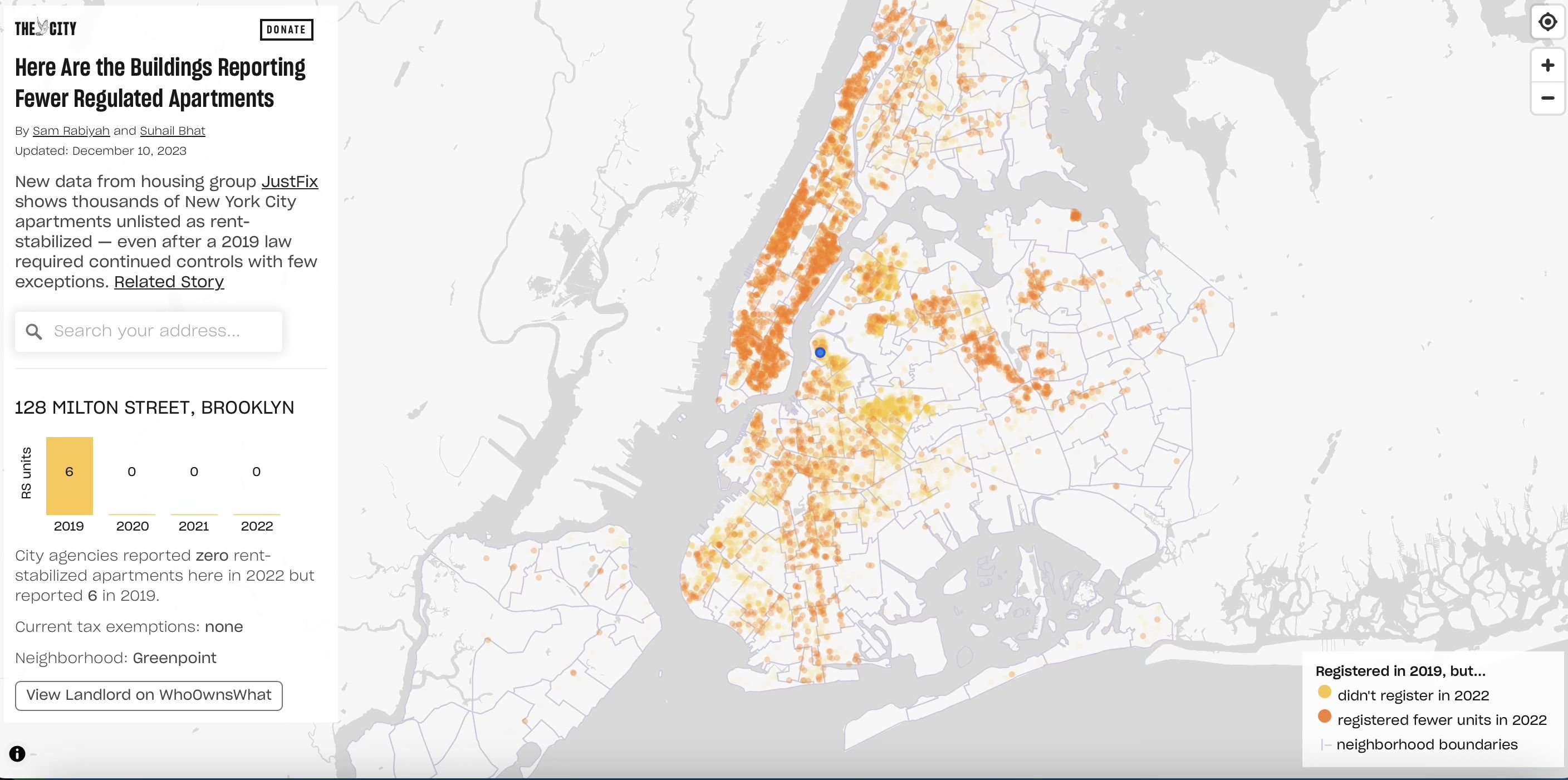 Here Are the Buildings Reporting Fewer Regulated Apartments (TheCity)