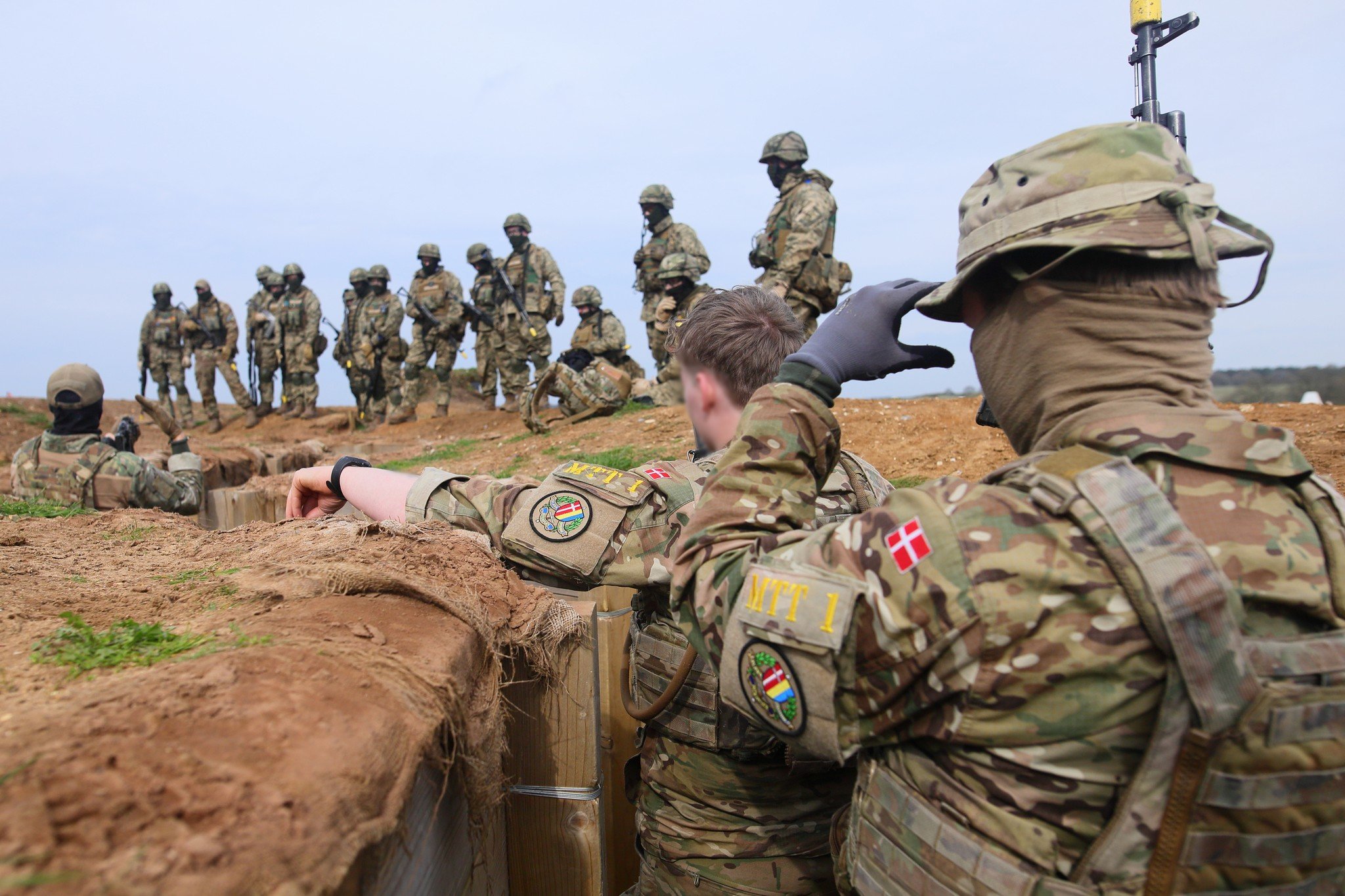 Військові Данії в рамках базової загальновійськової підготовки особового складу ЗСУ у Великій Британії. Фото: Генштаб ЗСУ