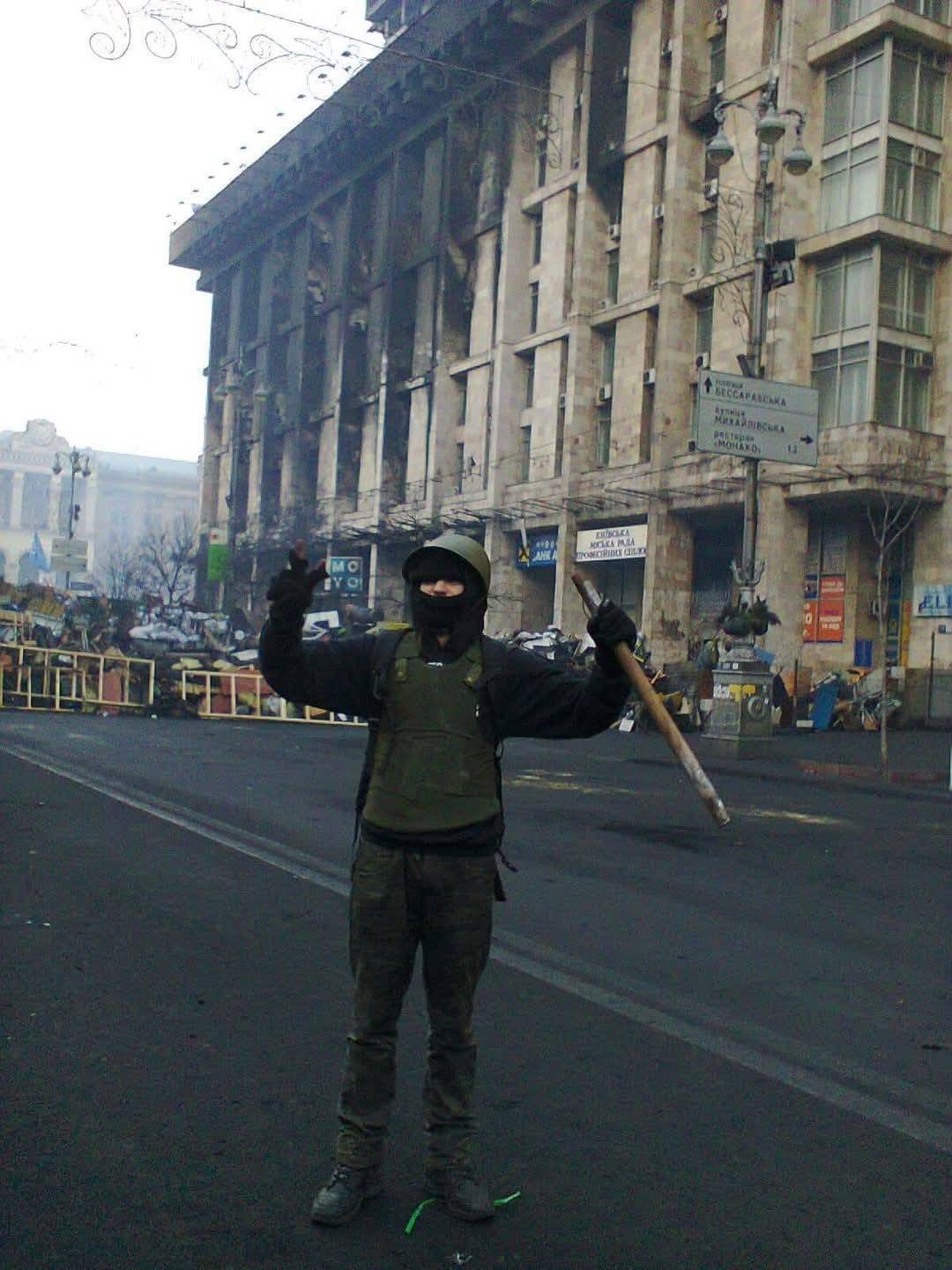 Василь Ратушний на Майдані. Фото з фейсбуку Світлани Поваляєвої