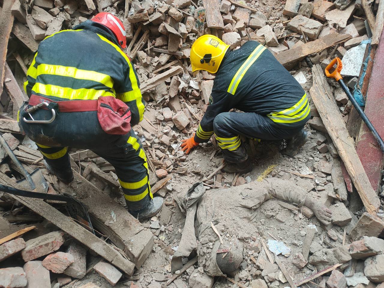 4.03.2022 Chernihiv, Ukraine. The city is still under fire, but first responders have already started clearing the debris