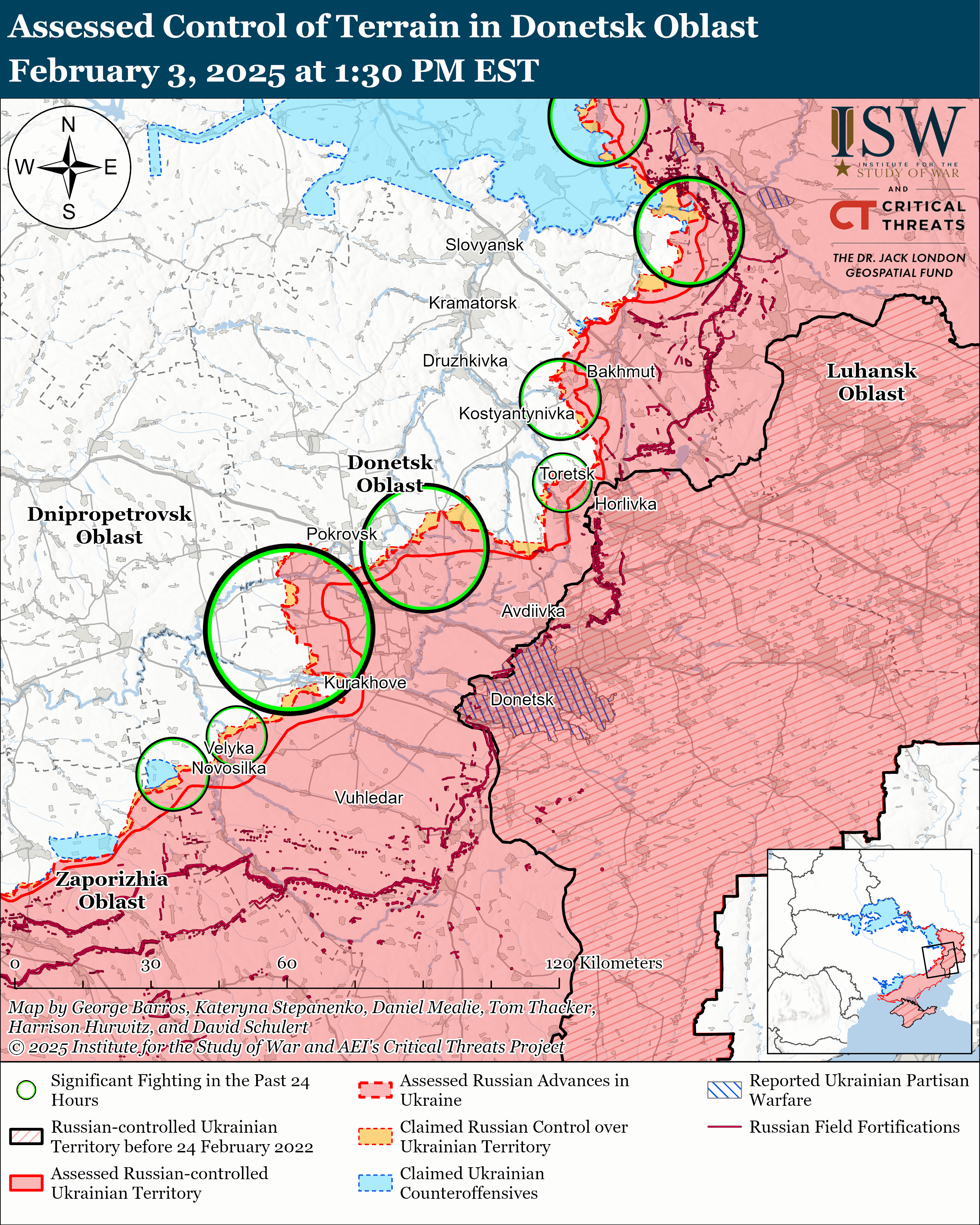 Просування росіян на Донеччині