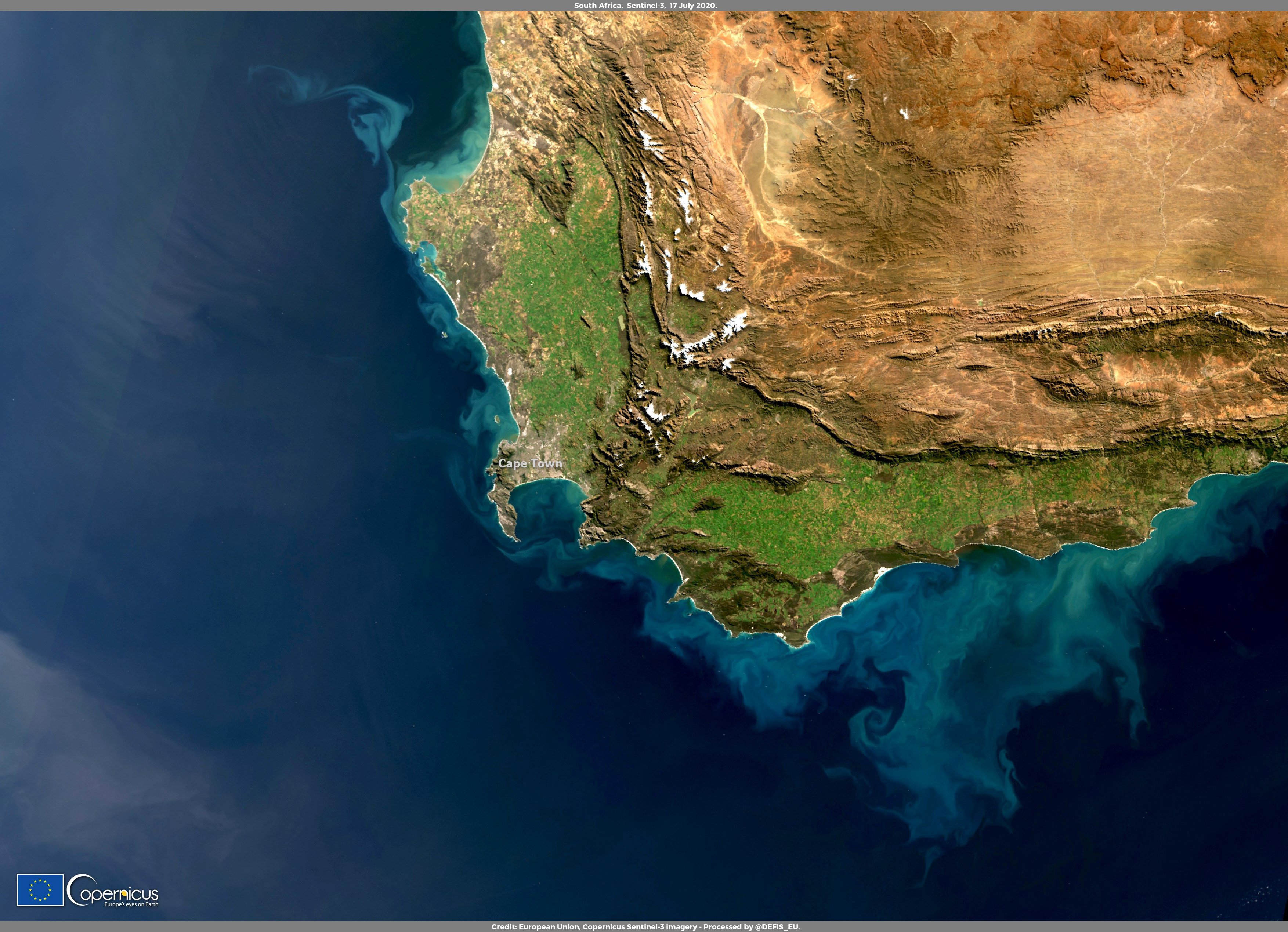 Фото з супутника Sentinel2, Європейське космічне агентство