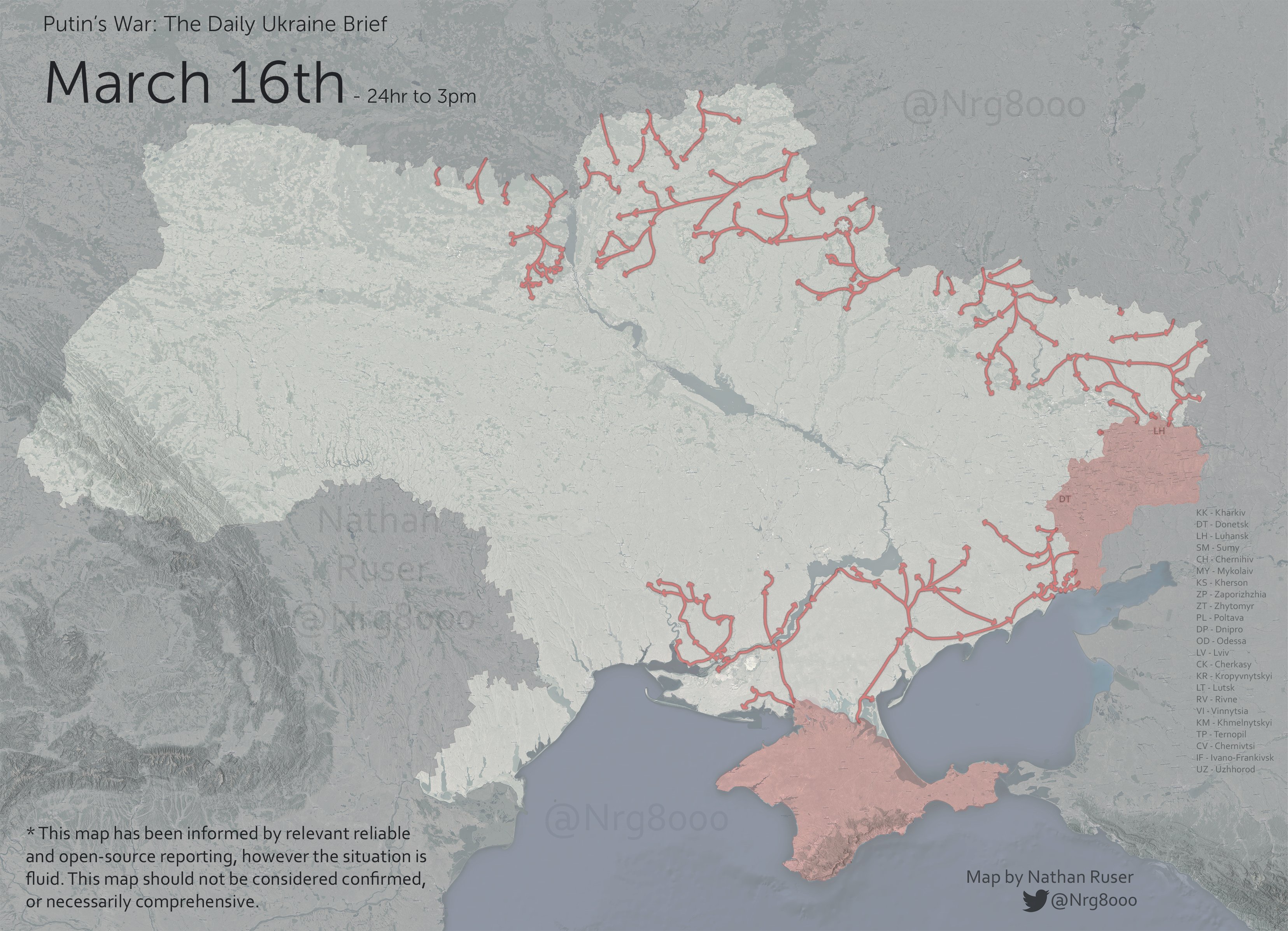 Напрямки наступу російських окупантів