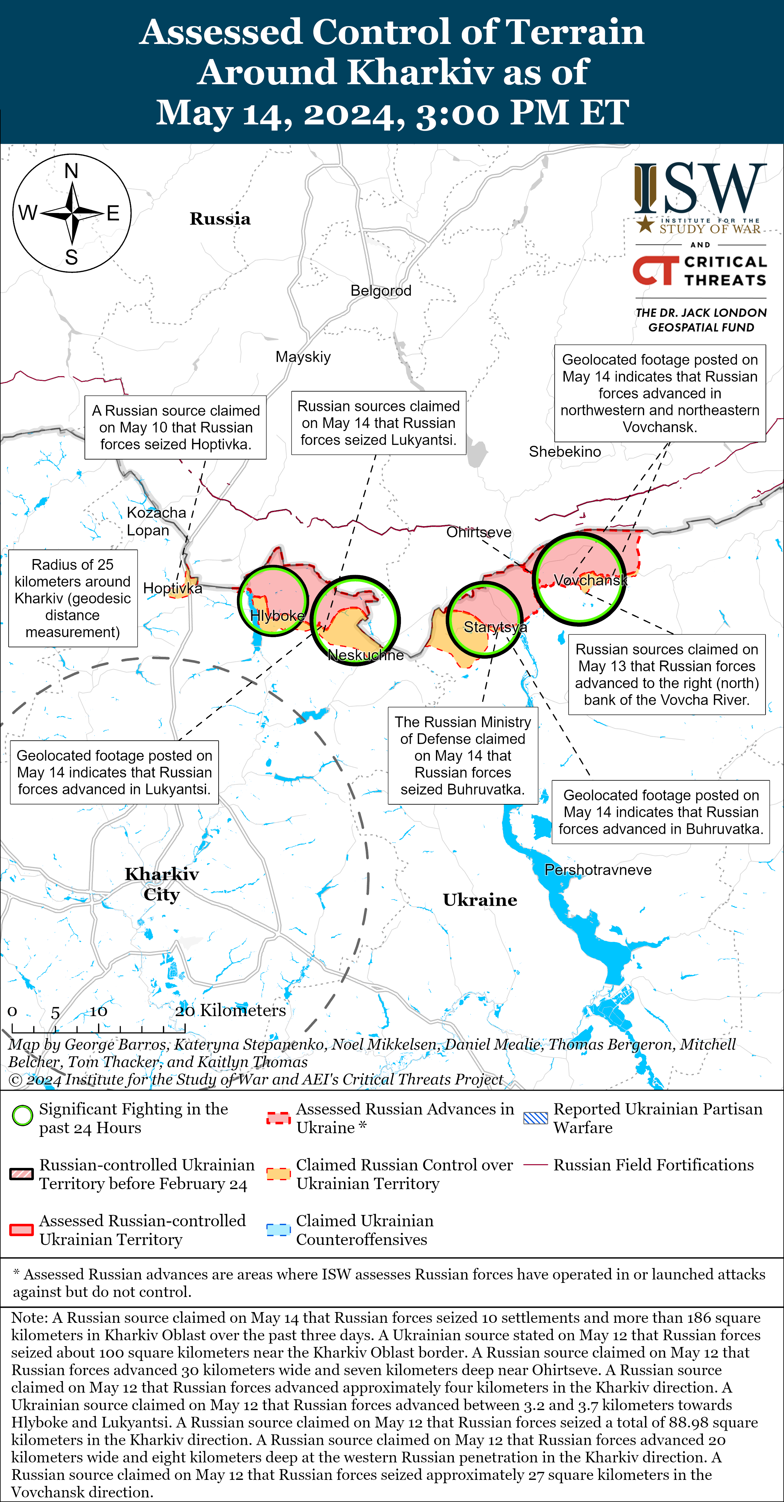 Kharkiv Battle Map Draft May 14, 2024