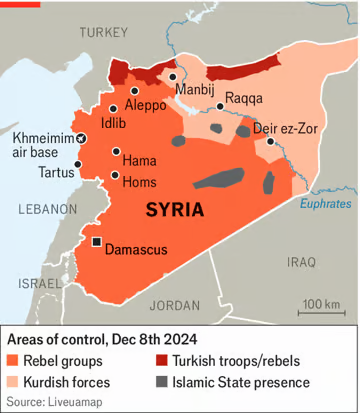 Карта: The Economist