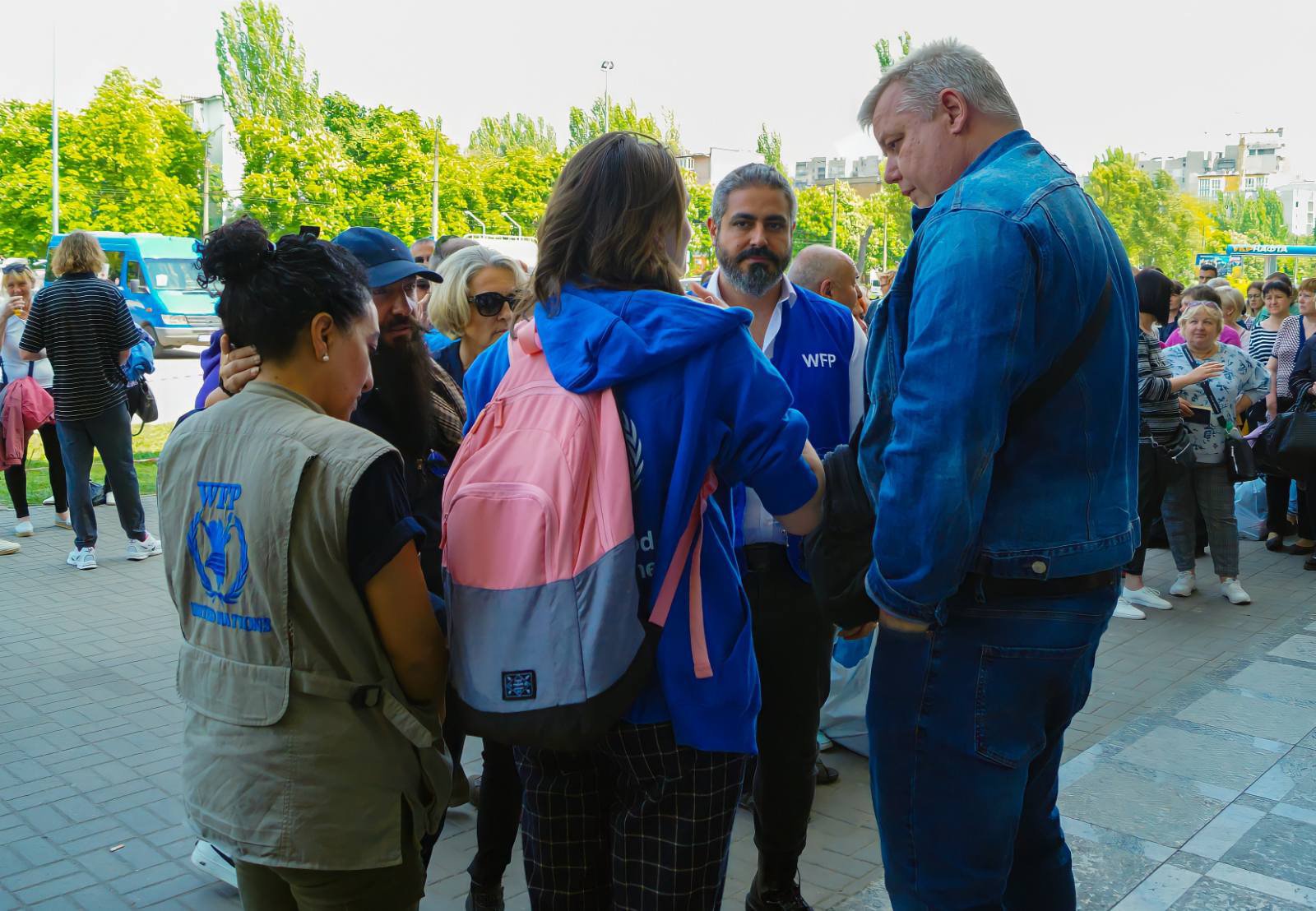 Владислав Мороко під час спілкування з представниками WFP (Всесвітня продовольча програма, гуманітарна організація, яка щорічно забезпечує 4 млн т продуктів харчування). Фото: Катерина Бутенко