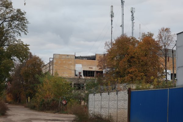 The building with Chyzhykov&#x27;s rooftop position where he took the lucky shot at the enemy plane