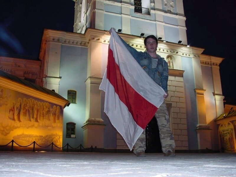 Микола Ільїн у 2006 році, акція на підтримку опозиції до Лукашенка, Київ