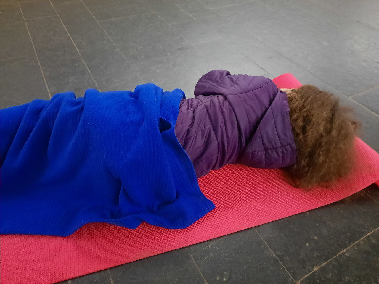 A child sleeping in metro at night before going to school in the morning