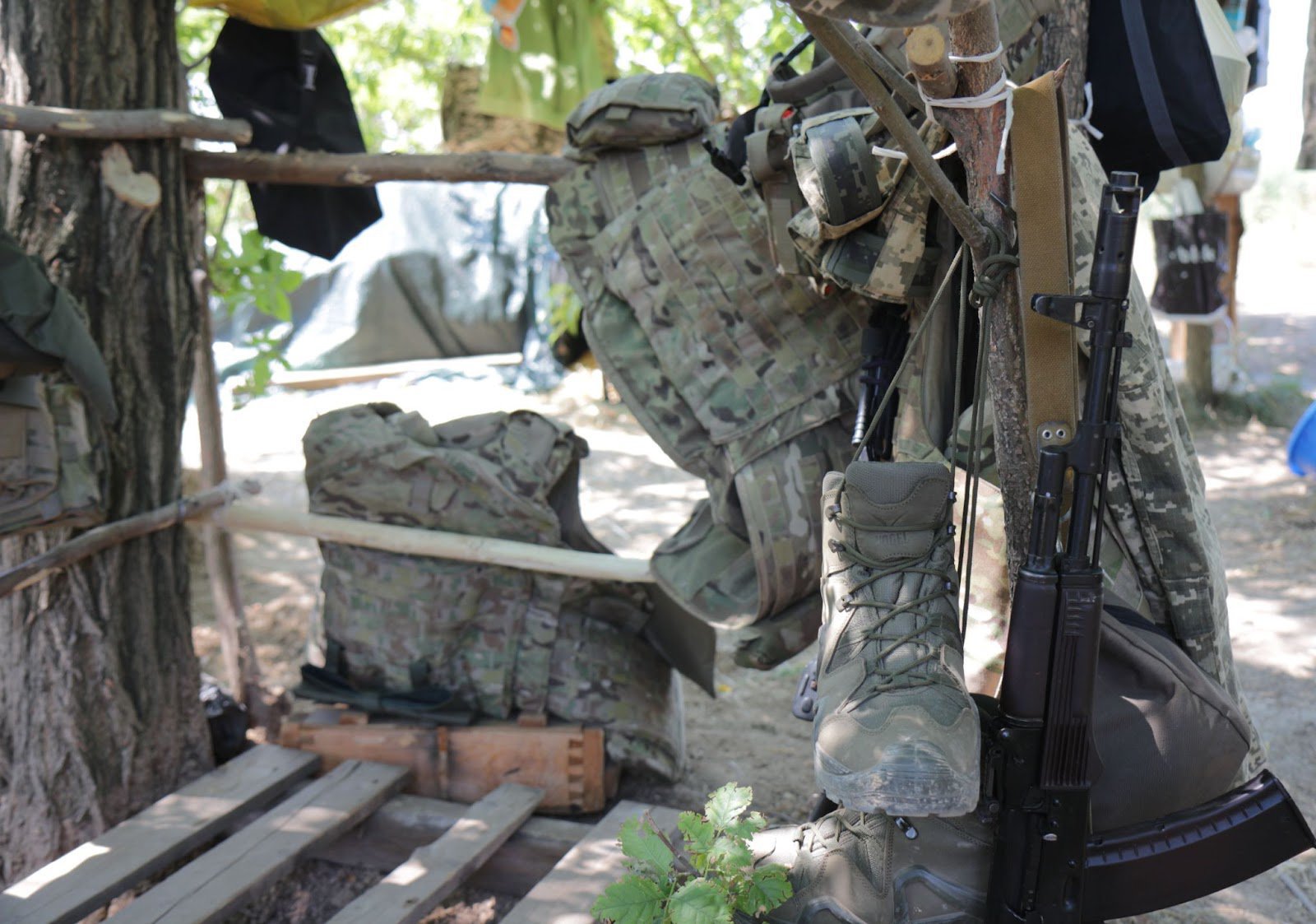 Equipment of soldiers on the front line